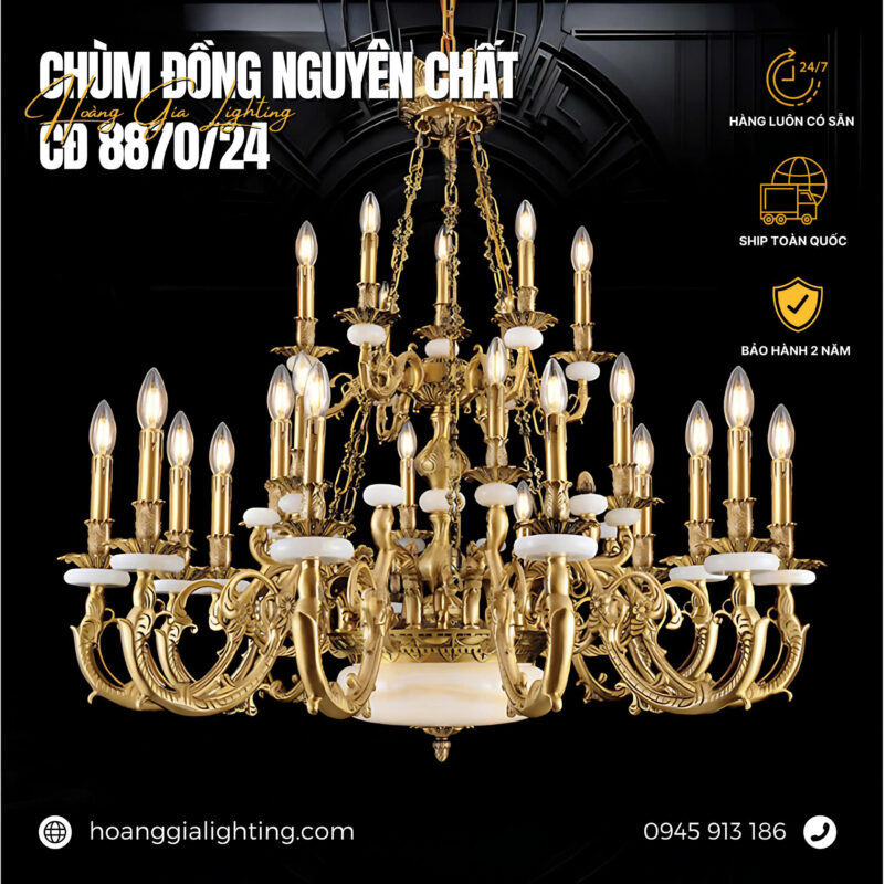 Đèn chùm đồng 8870/24