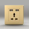 BỘ Ổ CẮM 3 CHẤU VÀ 2 Ổ CẮM USB Q7GZ13/2NU