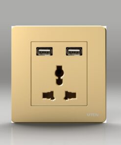 BỘ Ổ CẮM 3 CHẤU VÀ 2 Ổ CẮM USB Q7GZ13/2NU