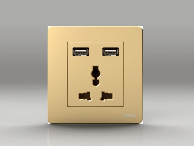 đèn trang trí nội thất của mọi nhà BỘ Ổ CẮM 3 CHẤU VÀ 2 Ổ CẮM USB Q7GZ13/2NU
