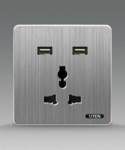 Bộ ổ cắm 3 chấu và 2 USB S300-GZ13/2NU