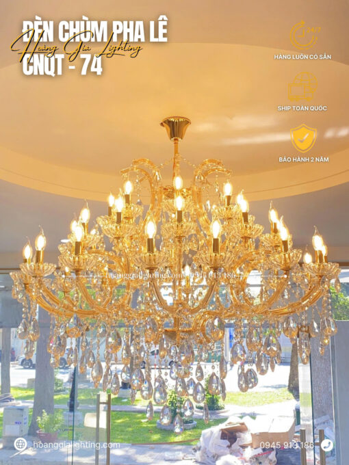 Đèn chùm pha lê K9 cao cấp CNQT-74