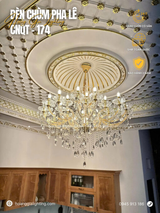 Đèn chùm pha lê K9 cao cấp CNQT-174