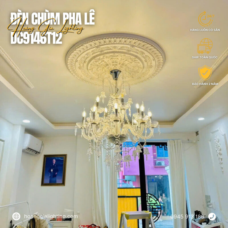 Đèn chùm nến pha lê DC9146