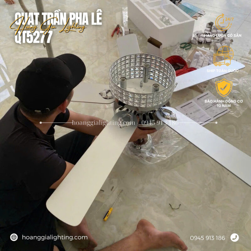 Quạt trần cánh gỗ QT5277