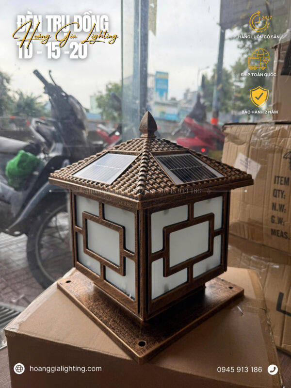 đèn trang trí nội thất của mọi nhà Đèn trụ cổng NLMT TD-15-20