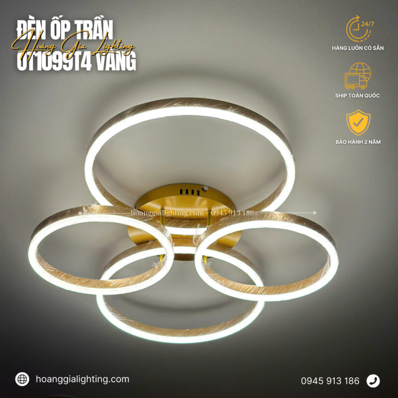 Đèn mâm mica OT1099T4 Vàng