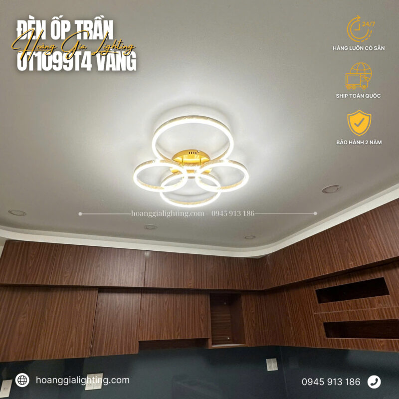 Đèn mâm mica OT1099T4 Vàng