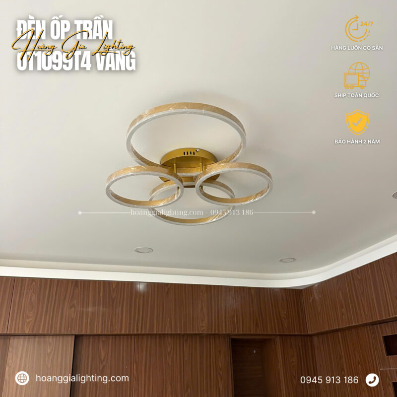 Đèn mâm mica OT1099T4 Vàng