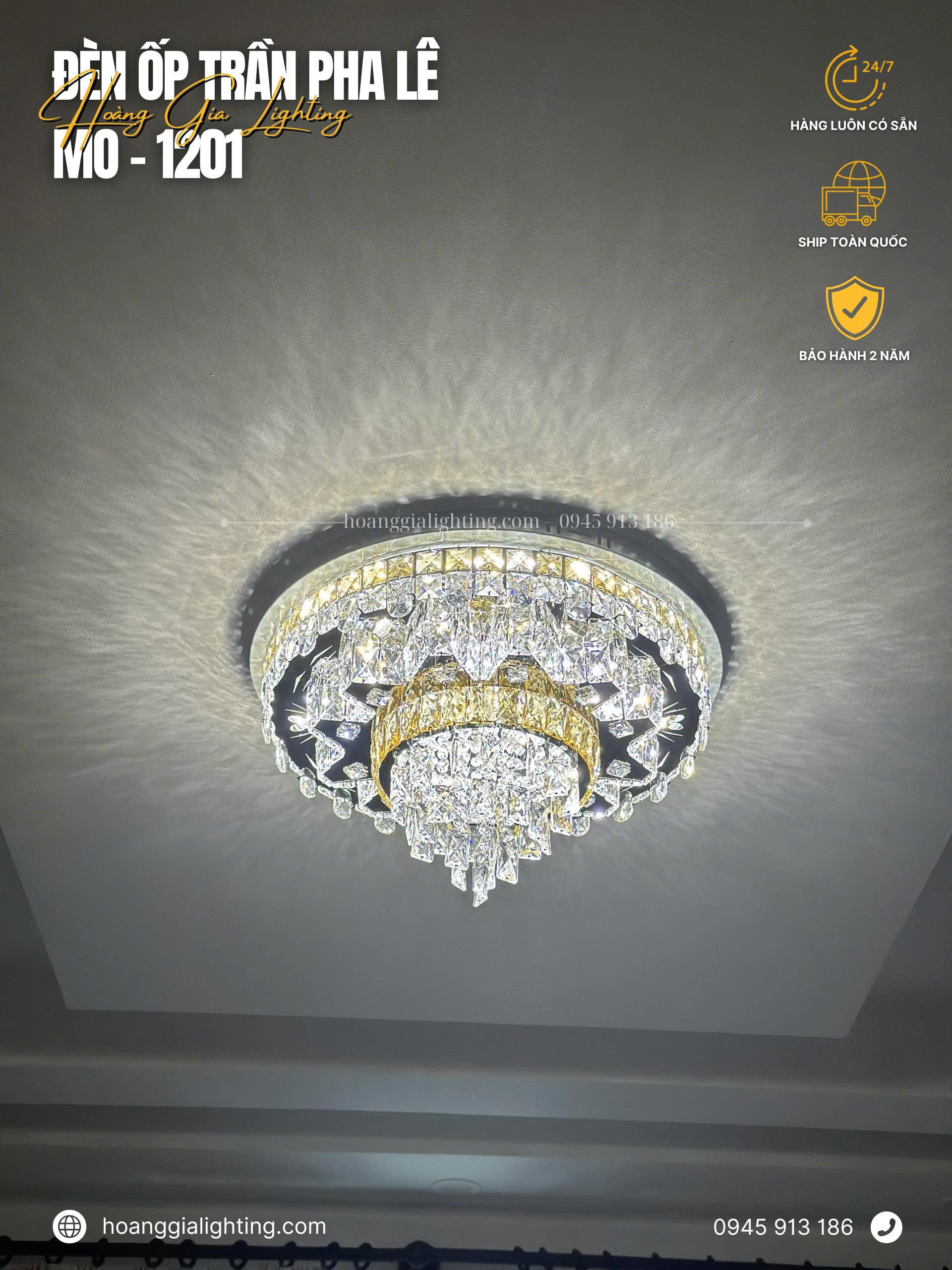 Đèn mâm pha lê MO-1201 Đèn mâm pha lê MO-1201