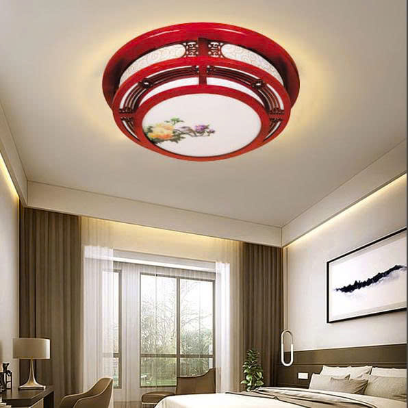 đèn trang trí nội thất của mọi nhà Đèn ốp trần gỗ OTG 12