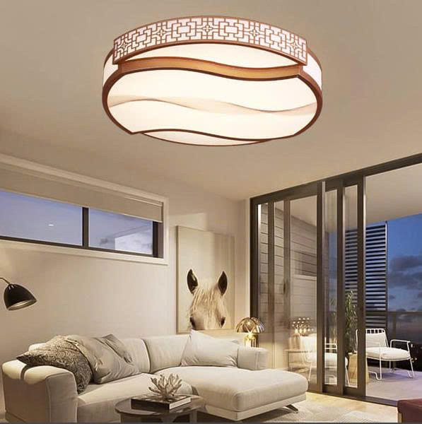 đèn trang trí nội thất của mọi nhà Đèn ốp trần gỗ OT 22