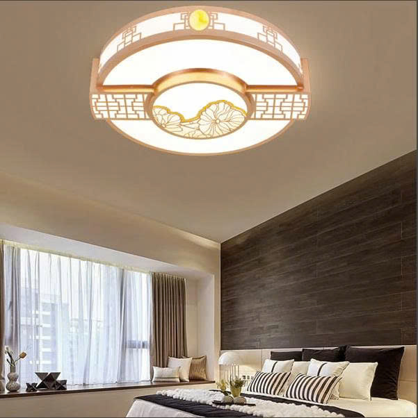 đèn trang trí nội thất của mọi nhà Đèn ốp trần gỗ OT 19