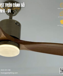 Quạt trần cánh gỗ QViFa-01