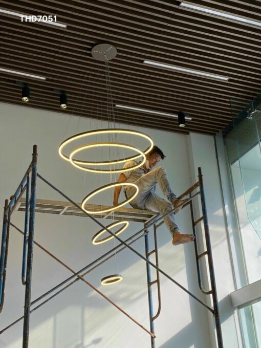Đèn thả thông tầng THD7051T5 Nâu