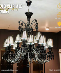 Đèn chùm pha lê nến DC9809T20 ĐEN