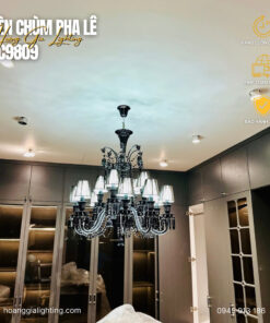 Đèn chùm pha lê nến DC9809T20 ĐEN