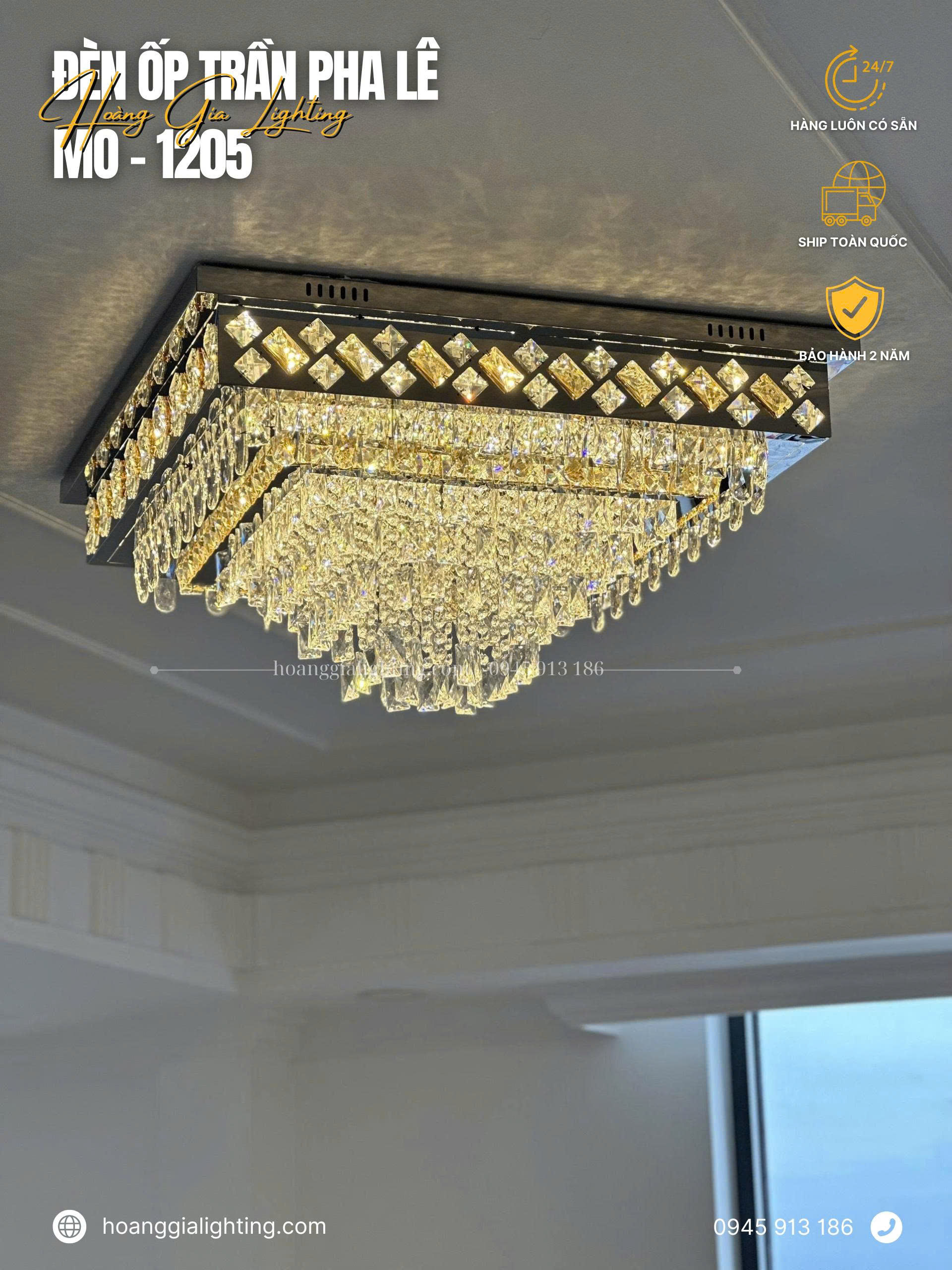 Đèn mâm pha lê MO-1205 Đèn mâm pha lê MO-1205