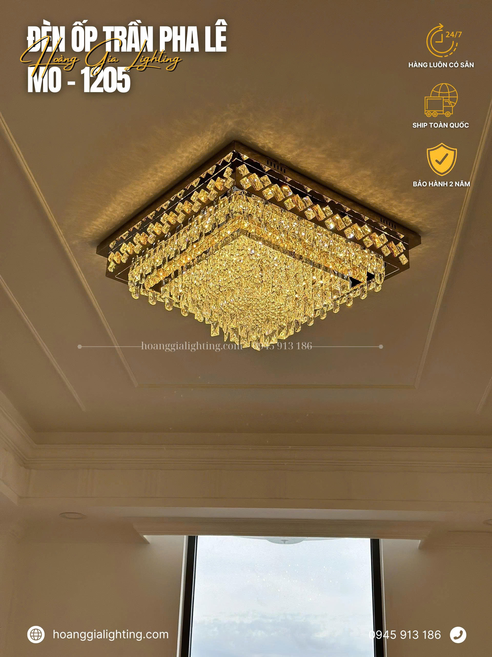 Đèn mâm pha lê MO-1205 Đèn mâm pha lê MO-1205