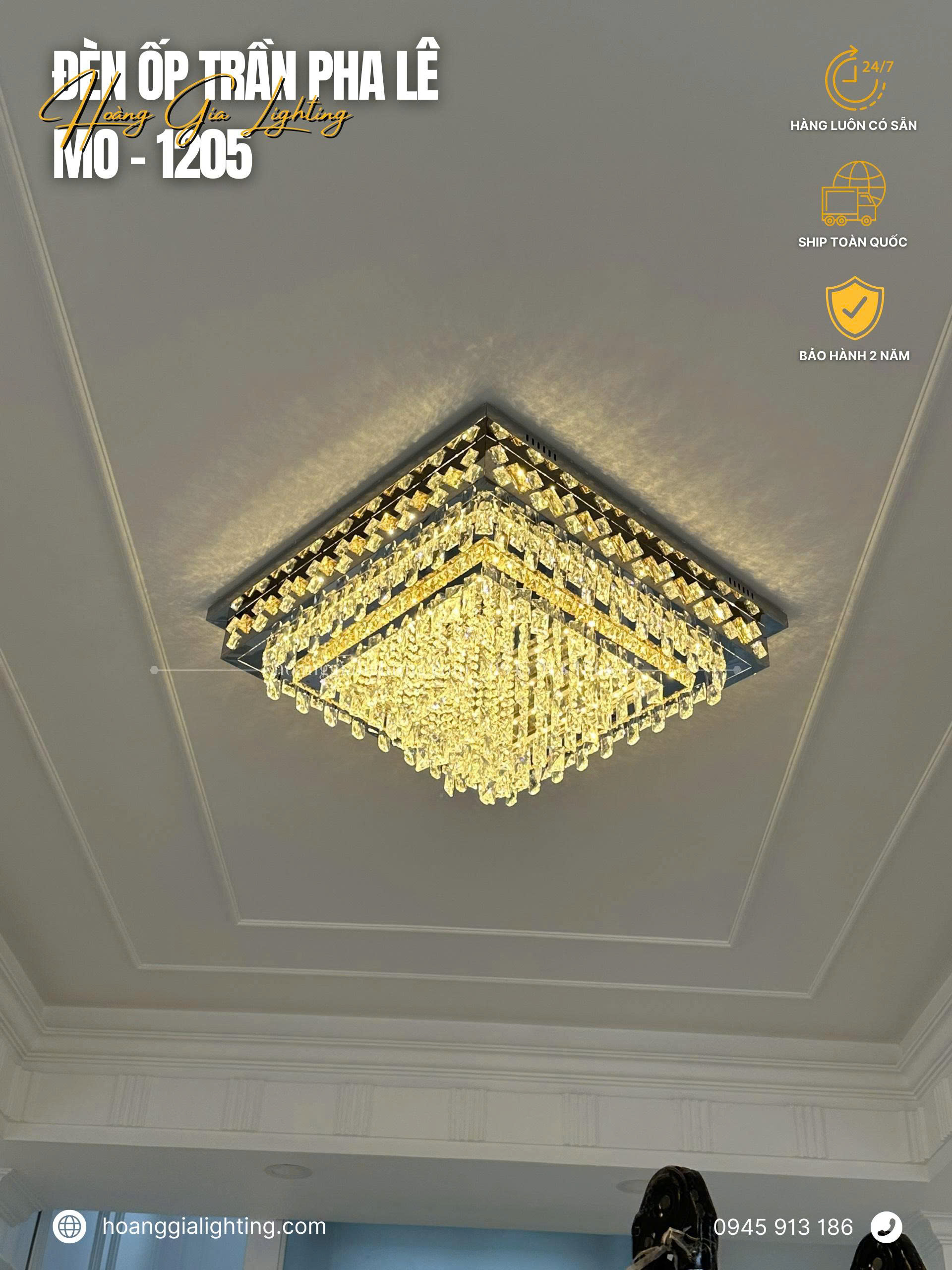 Đèn mâm pha lê MO-1205 Đèn mâm pha lê MO-1205