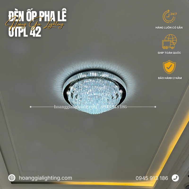 đèn trang trí nội thất của mọi nhà Đèn mâm pha lê OTPL42