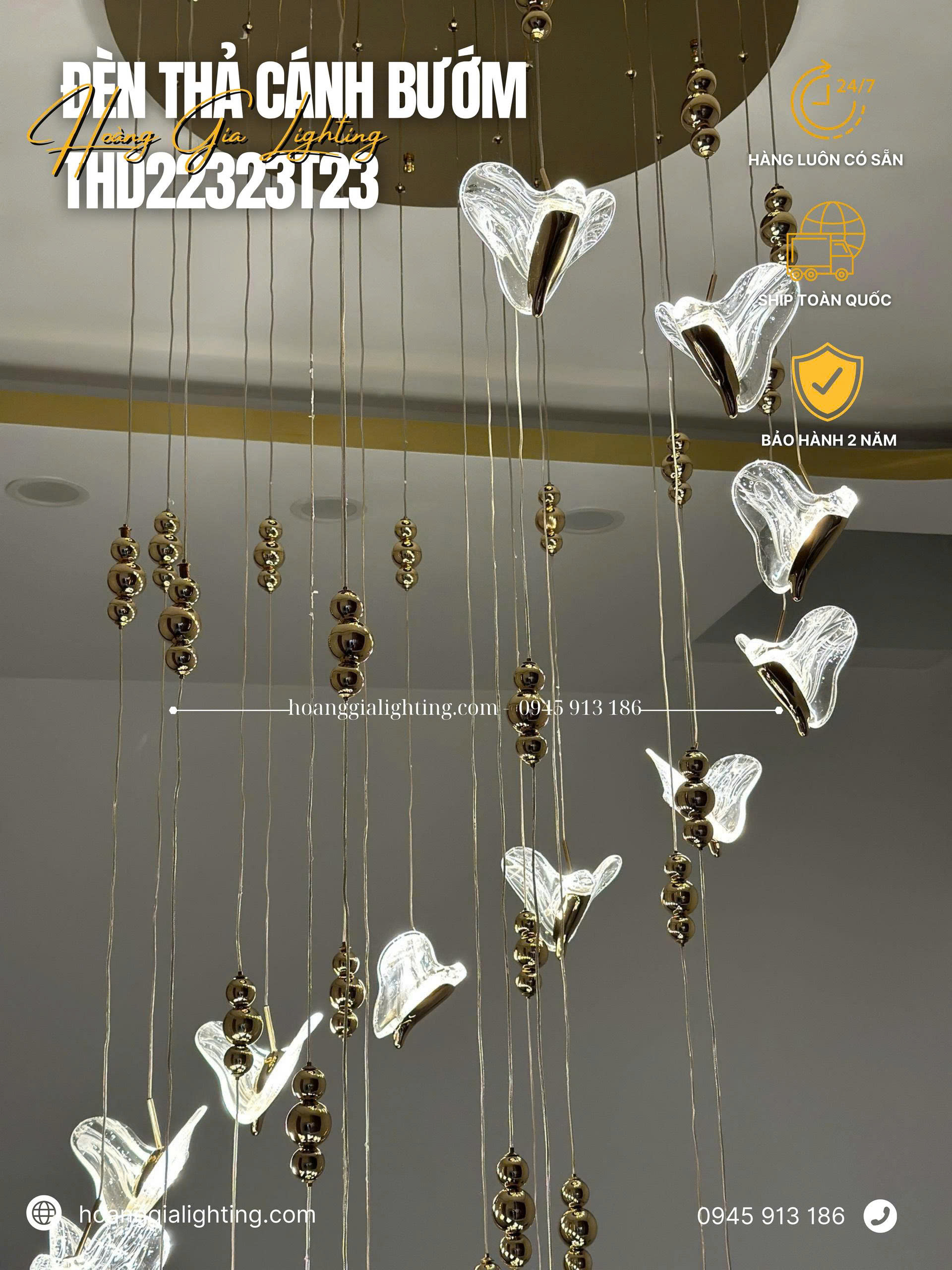 Đèn thả thông tầng THD22323T23 Đèn thả thông tầng THD22323T23