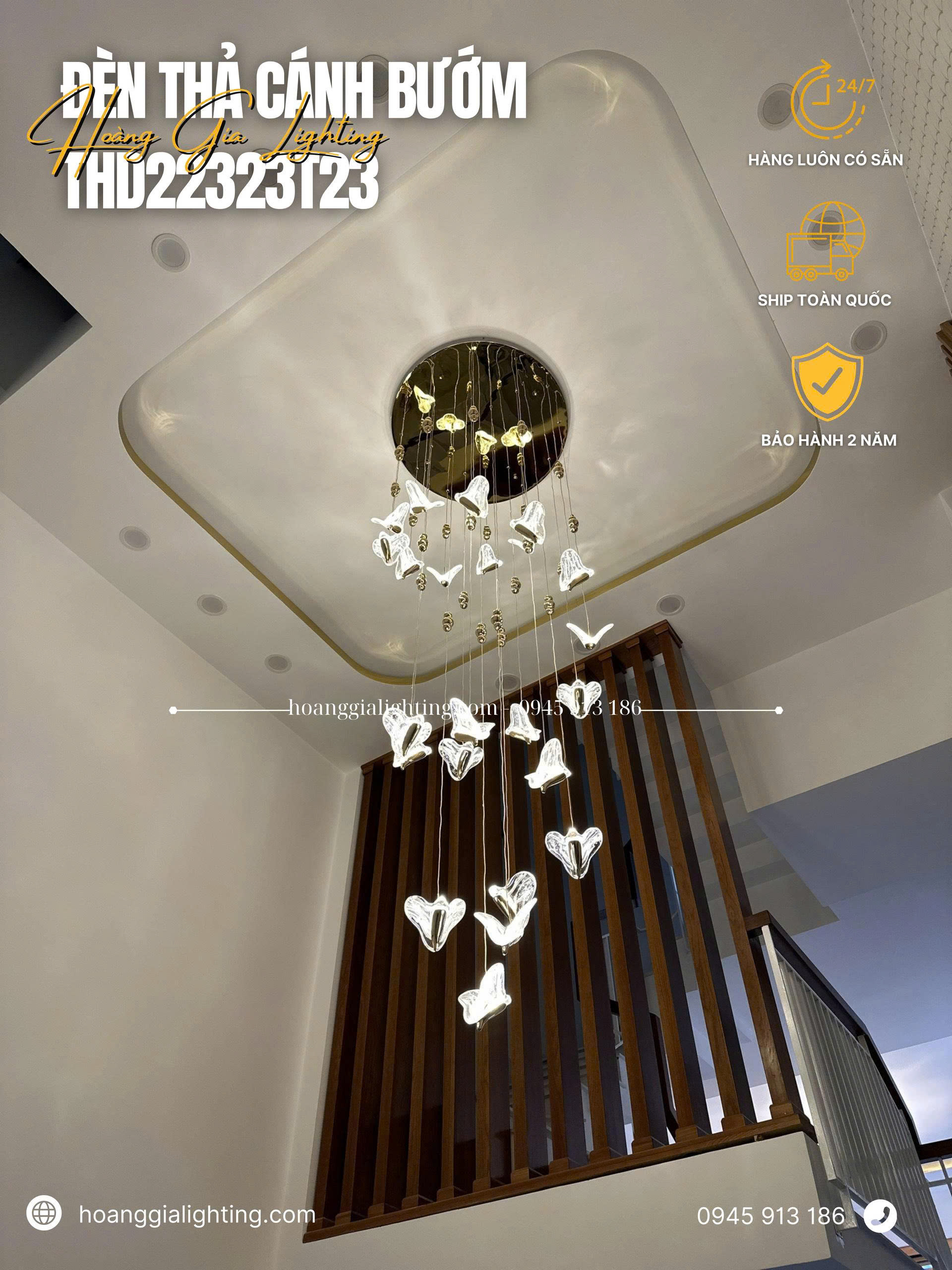 Đèn thả thông tầng THD22323T23 Đèn thả thông tầng THD22323T23