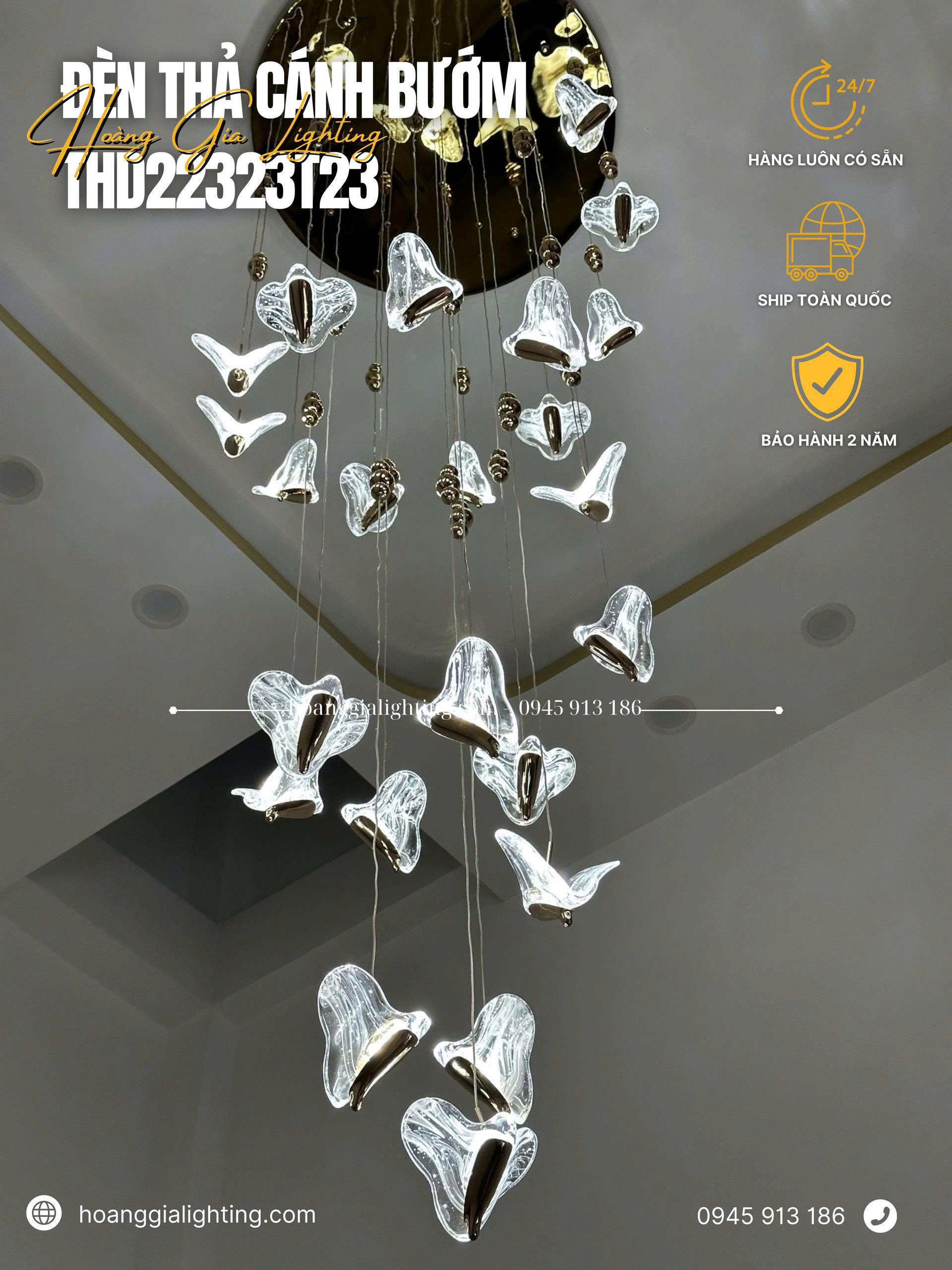 Đèn thả thông tầng THD22323T23 Đèn thả thông tầng THD22323T23