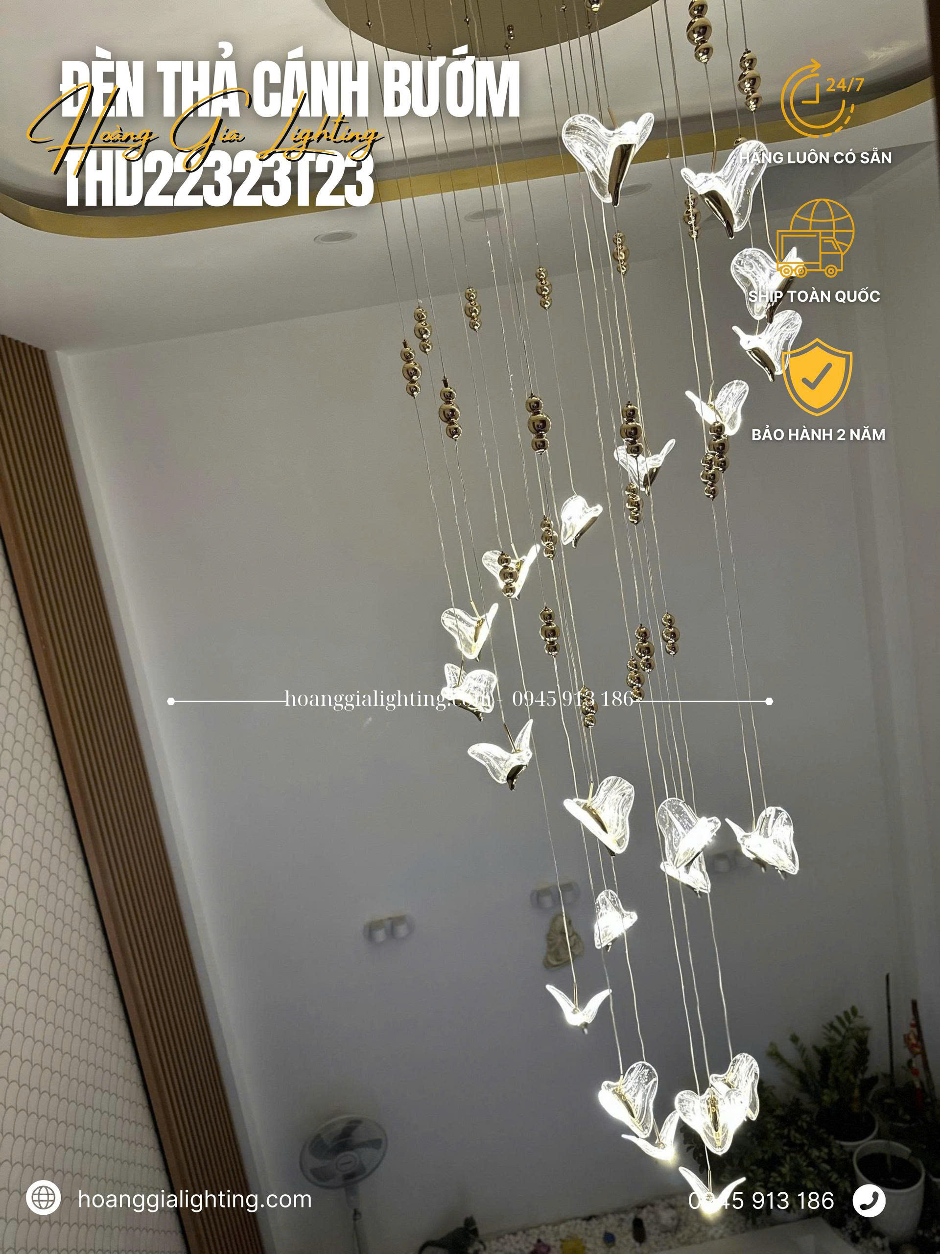 Đèn thả thông tầng THD22323T23 Đèn thả thông tầng THD22323T23