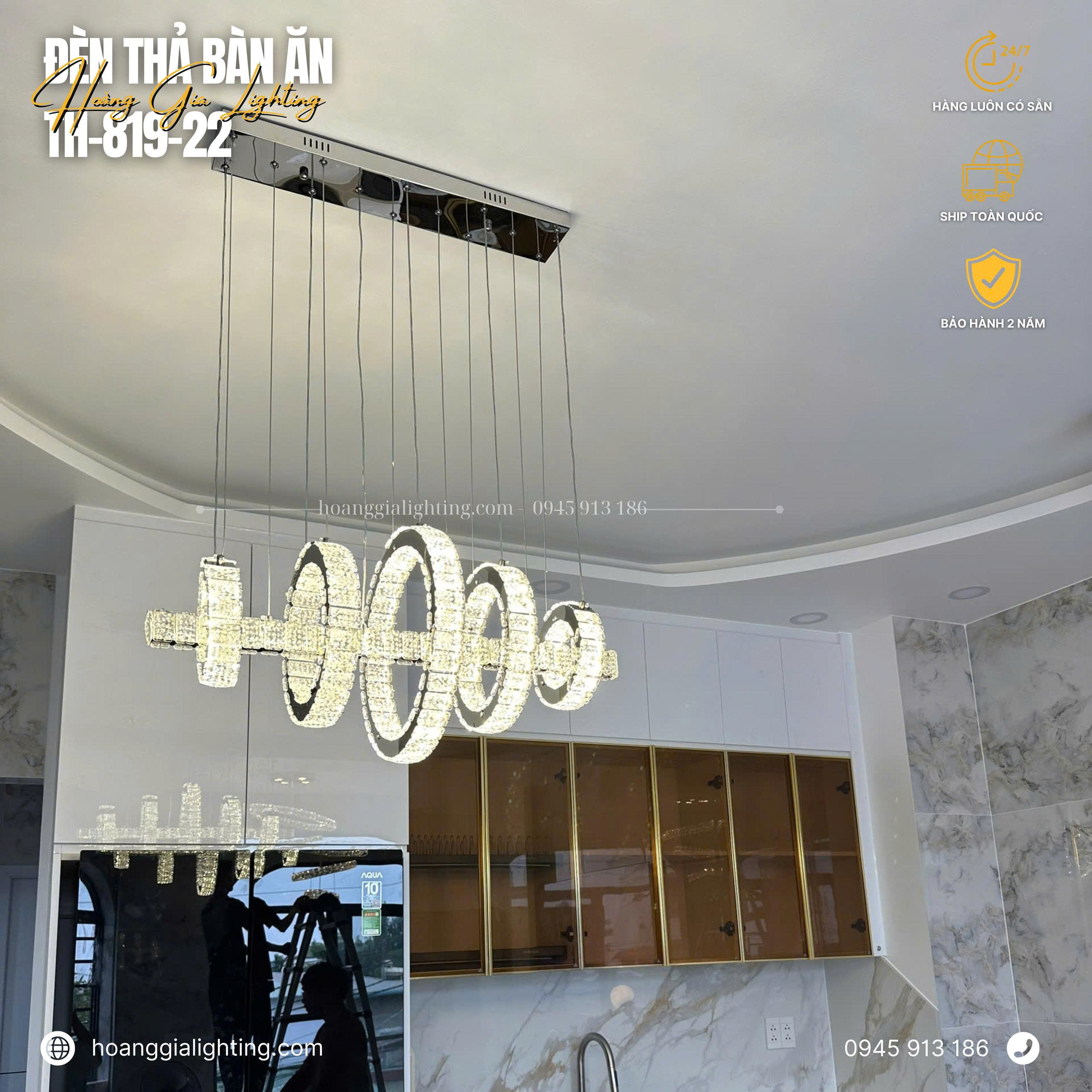 Đèn thả pha lê TH-819-22 Đèn thả pha lê TH-819-22