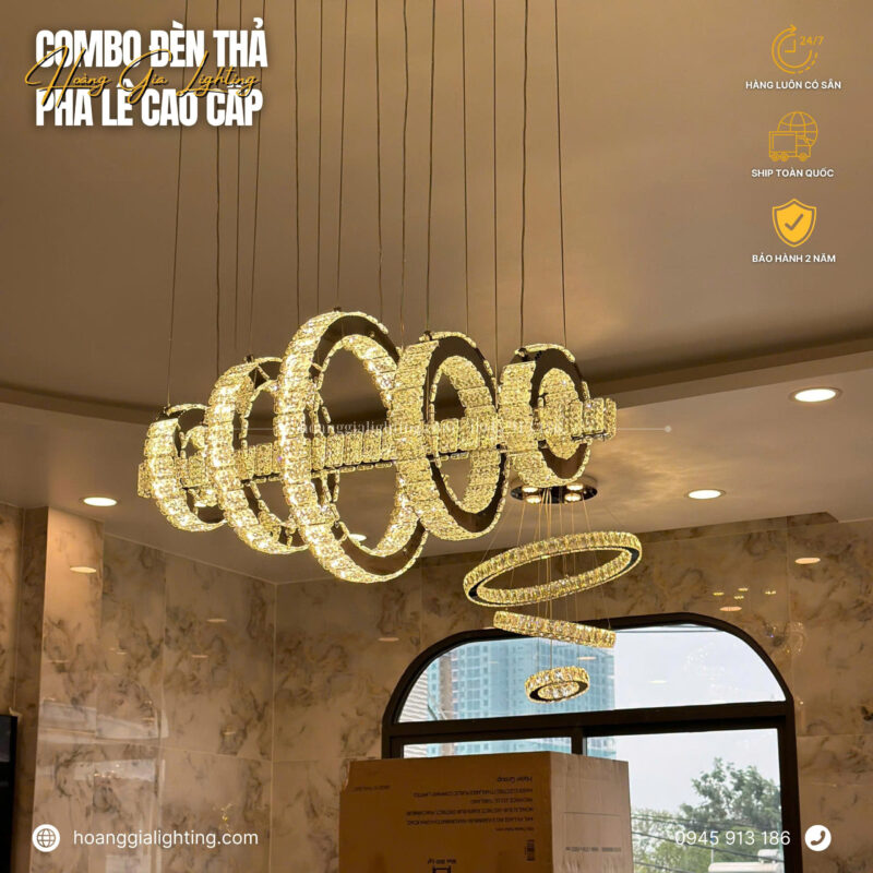 Đèn thả pha lê TH-819-22