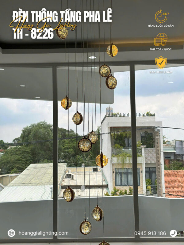 Đèn thông tầng pha lê TH-8226