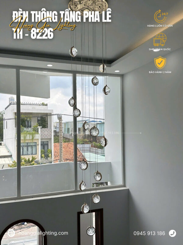 Đèn thông tầng pha lê TH-8226