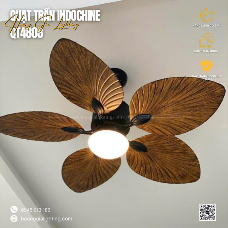 Quạt trần hình lá cọ QT4808