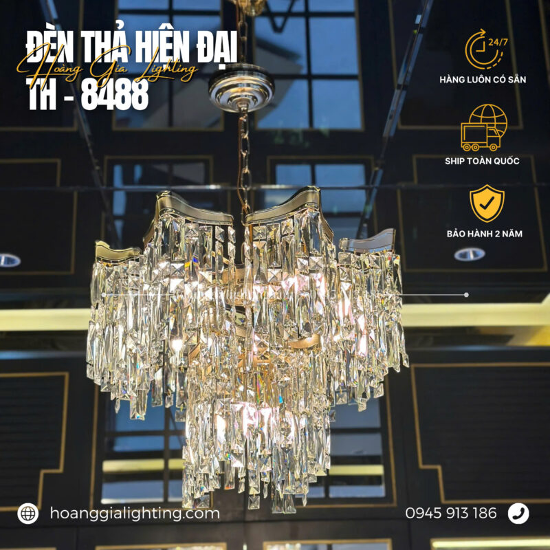 đèn trang trí nội thất của mọi nhà Đèn thả pha lê TH-8488