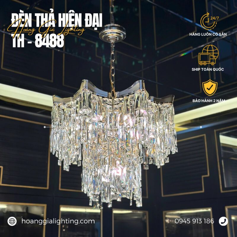 đèn trang trí nội thất của mọi nhà Đèn thả pha lê TH-8488