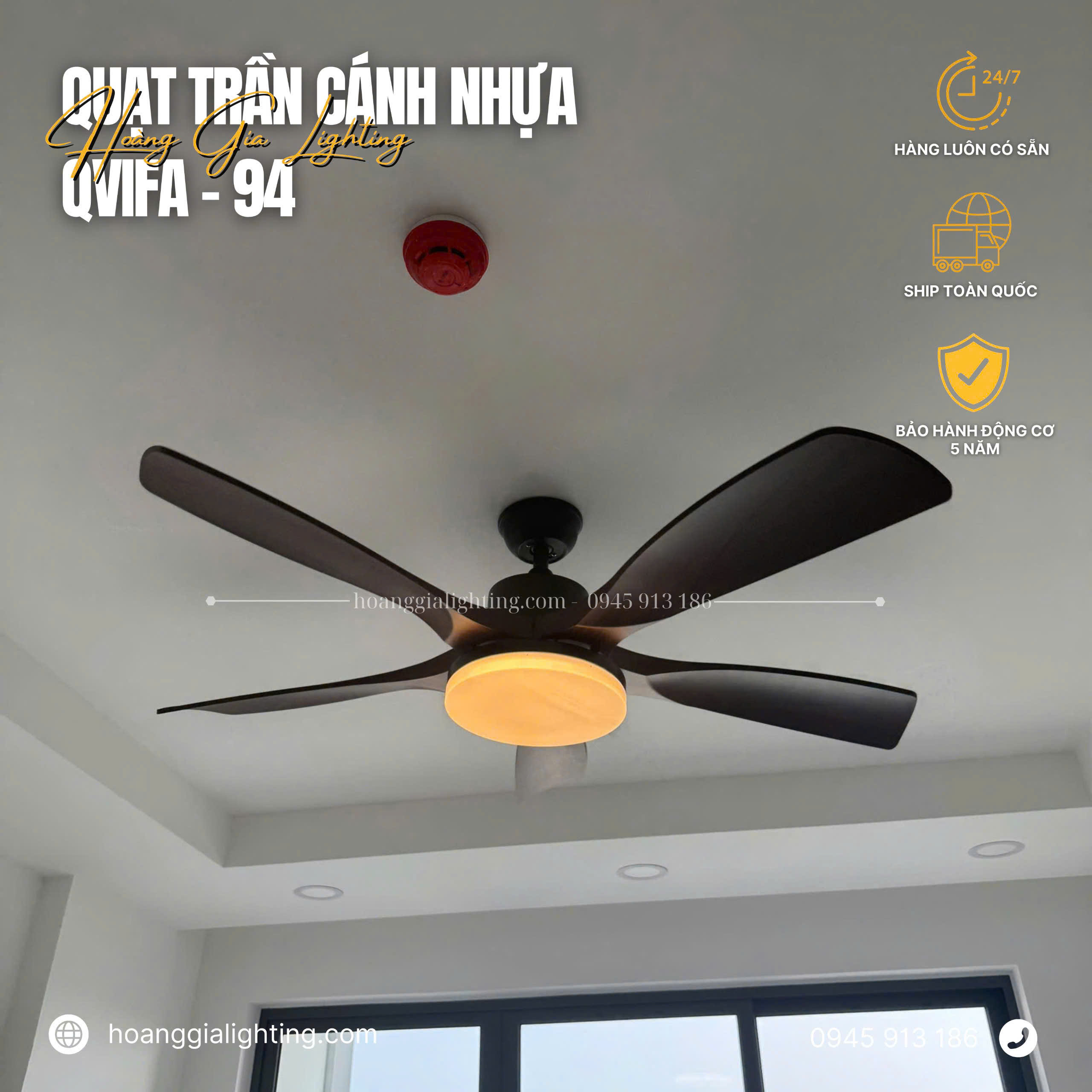 Quạt trần cánh nhựa QViFa-94 Quạt trần cánh nhựa QViFa-94