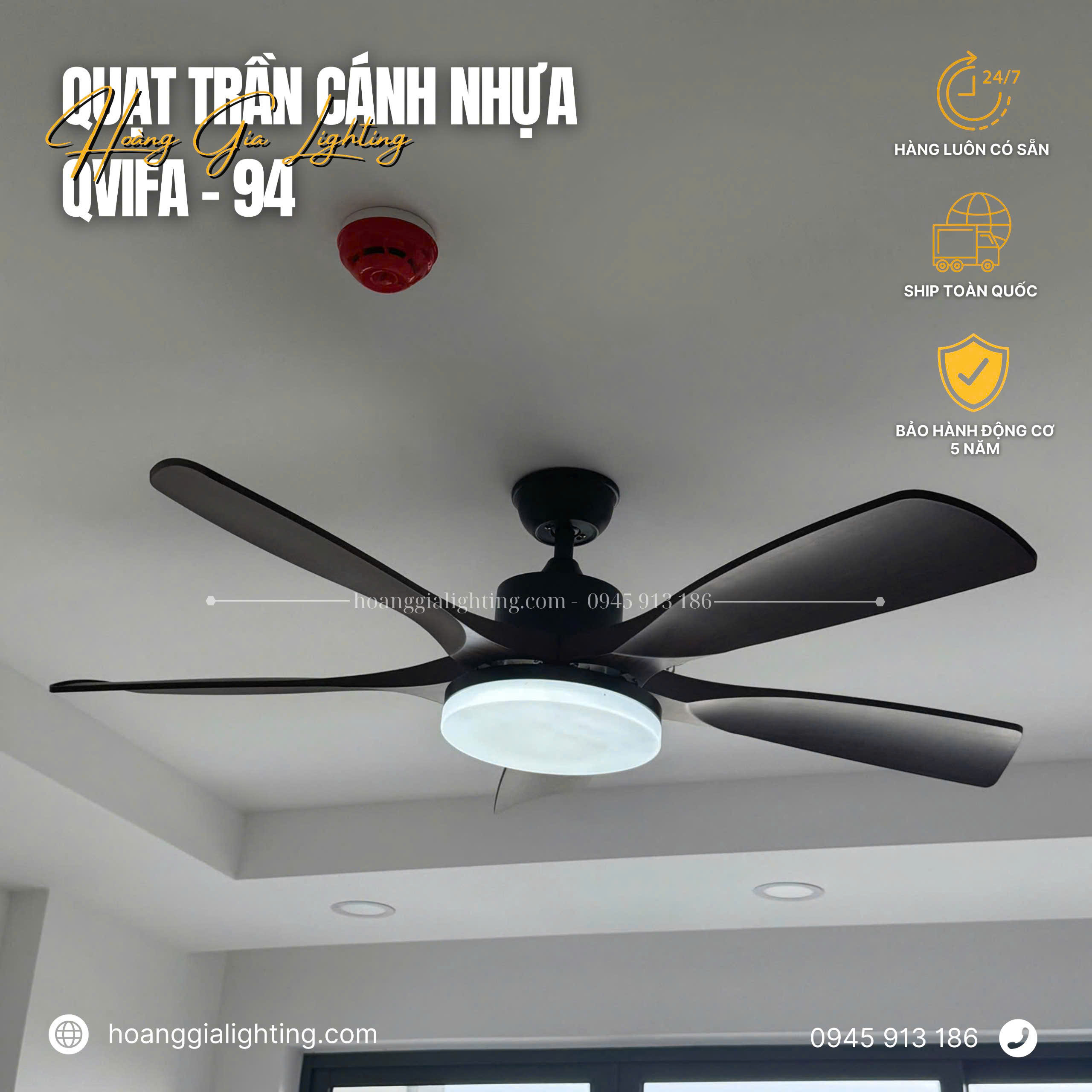 Quạt trần cánh nhựa QViFa-94 Quạt trần cánh nhựa QViFa-94