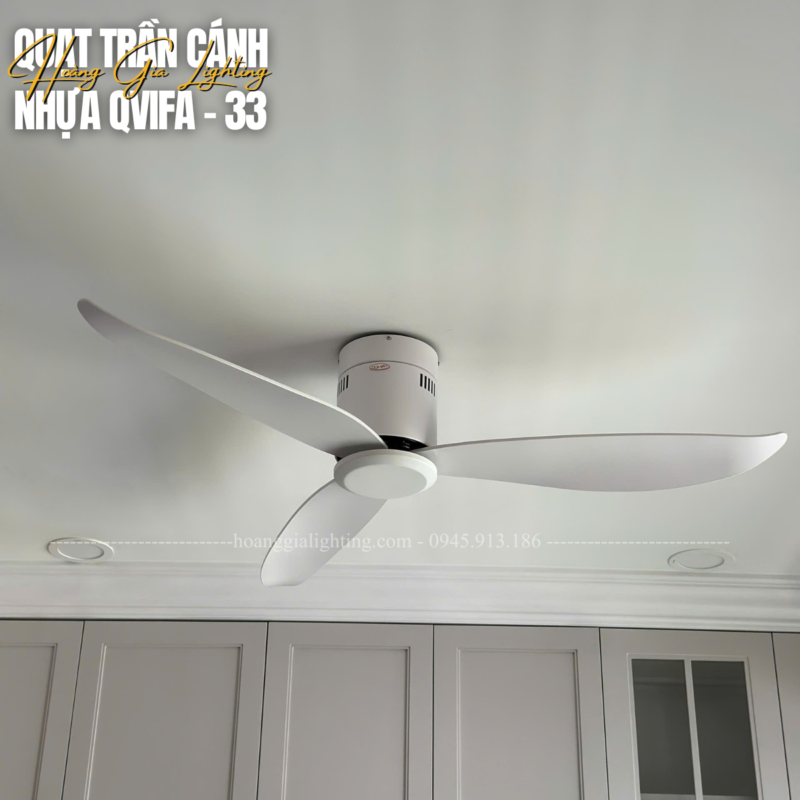 đèn trang trí nội thất của mọi nhà Quạt sát trần QViFa-33/Trắng