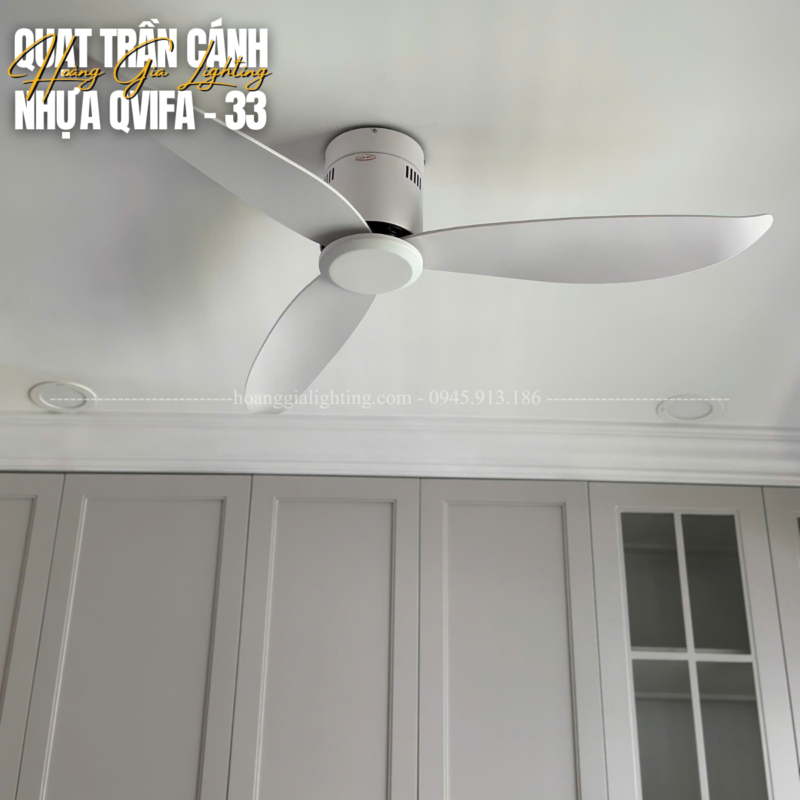 đèn trang trí nội thất của mọi nhà Quạt sát trần QViFa-33/Trắng