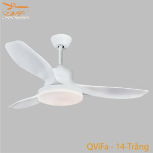 Quạt trần 3 cánh nhựa trắng QViFa-14/Trắng