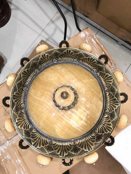 Đèn chùm đồng chao đá CĐ 1274/8