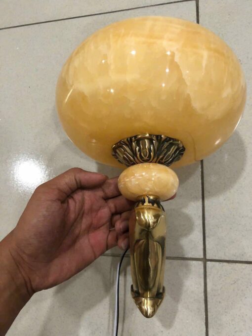 Đèn chùm đồng chao đá CĐ 1274/8