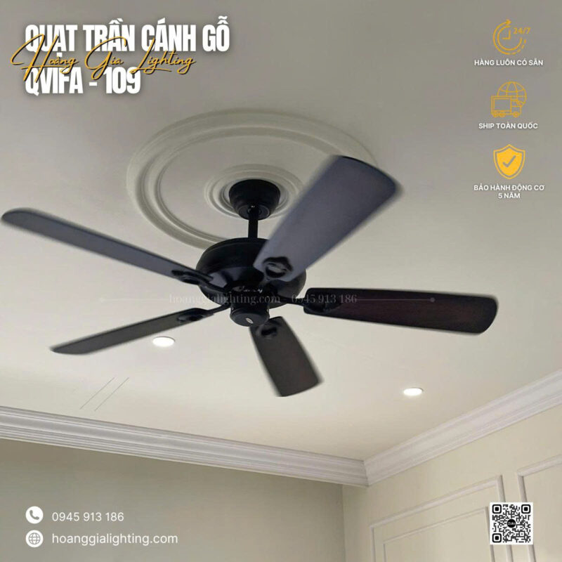 Quạt trần cánh gỗ QViFa-109