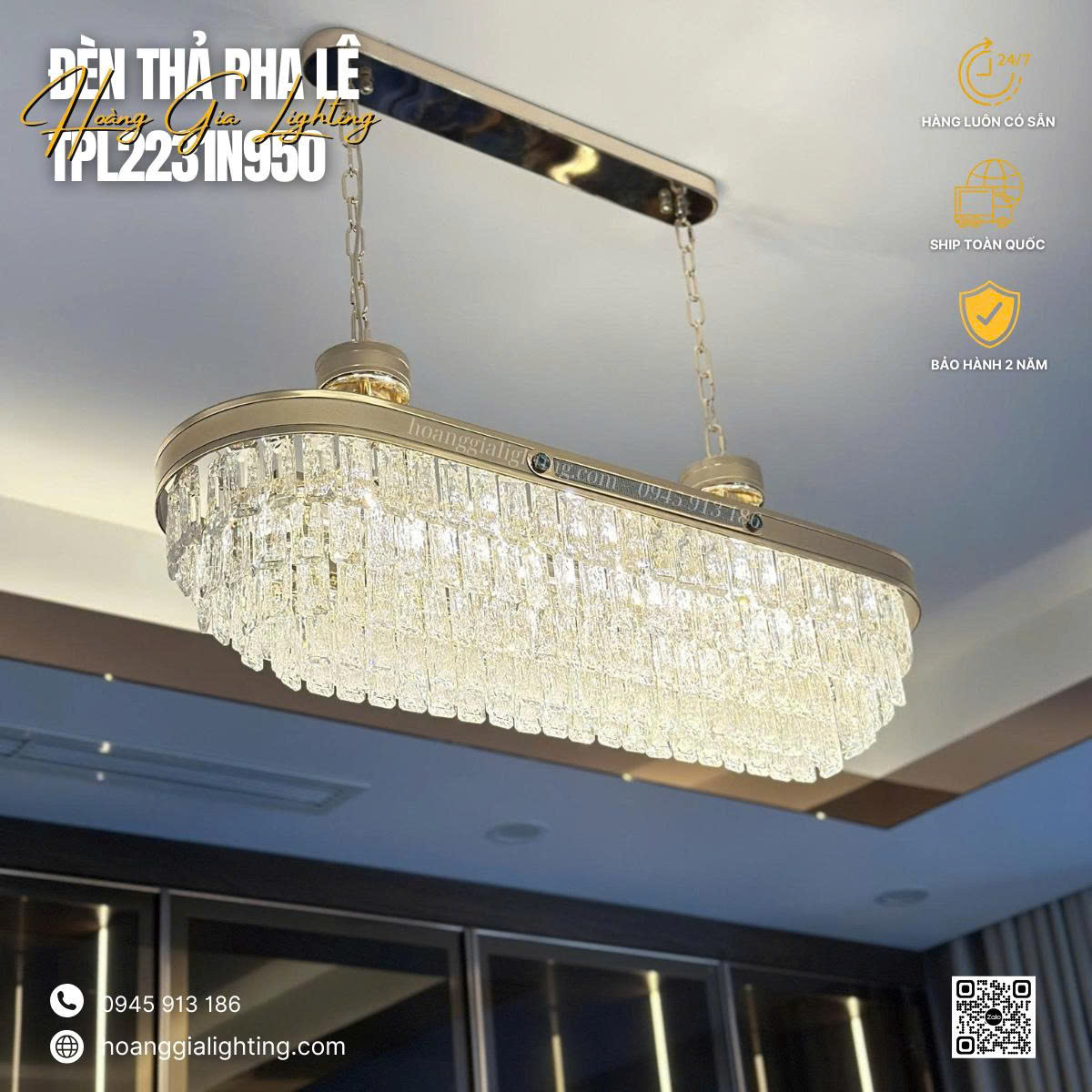 Đèn thả pha lê TPL2231N950 Đèn thả pha lê TPL2231N950