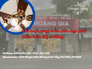 Các loại quạt trần đèn đẹp phổ biến trên thị trường 