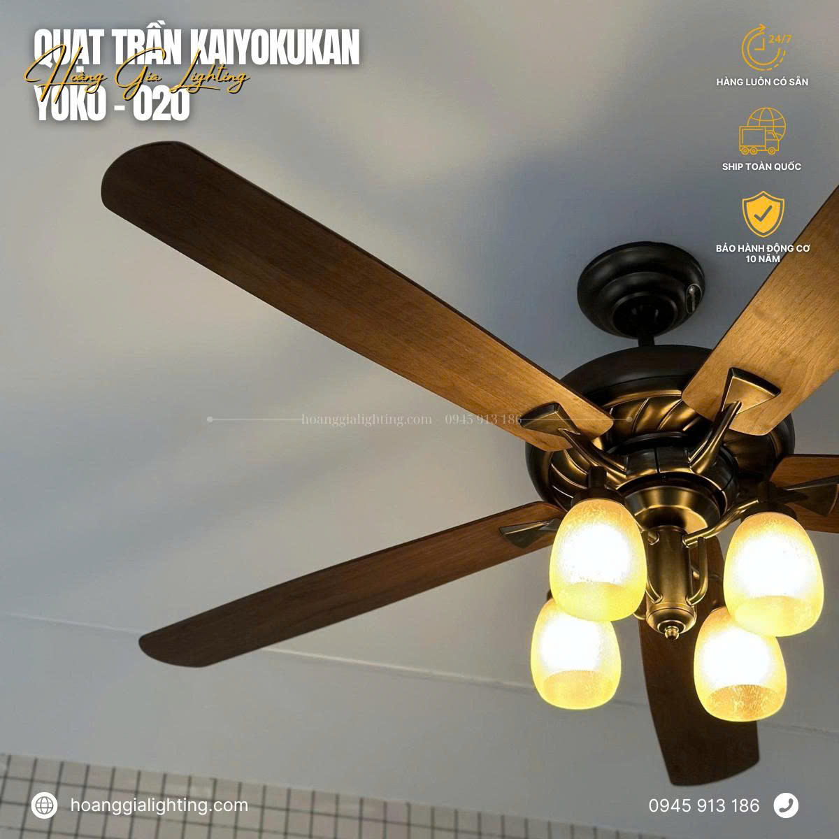 Quạt trần KAIYOKUKAN YOKO-020 Quạt trần KAIYOKUKAN YOKO-020