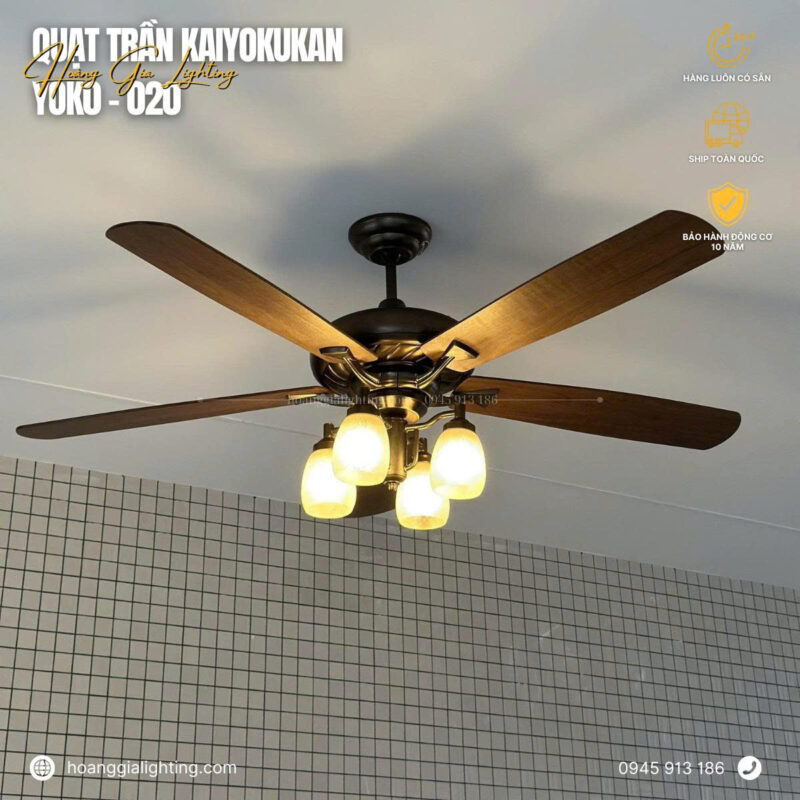 đèn trang trí nội thất của mọi nhà Quạt trần KAIYOKUKAN YOKO-020