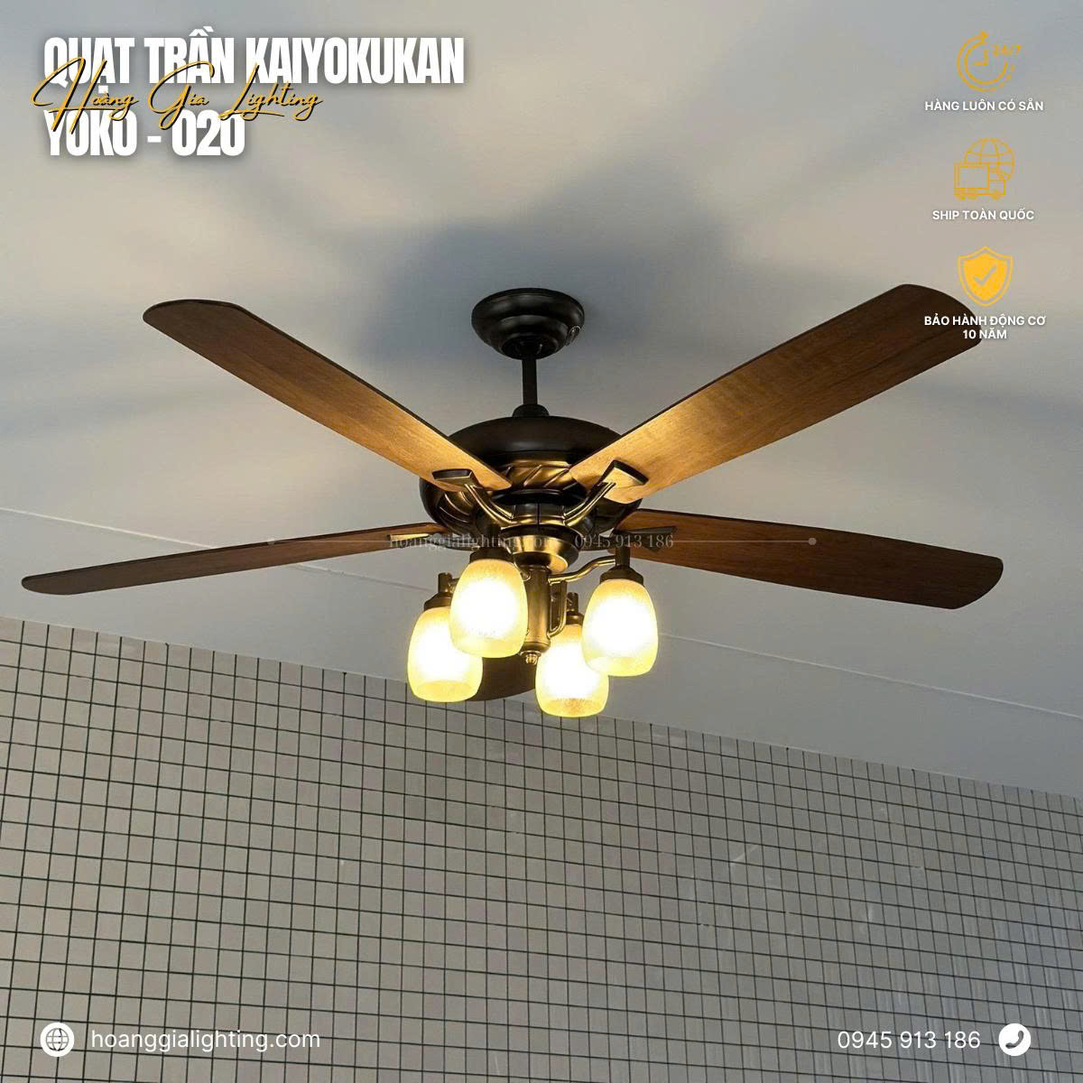 Quạt trần KAIYOKUKAN YOKO-020 Quạt trần KAIYOKUKAN YOKO-020