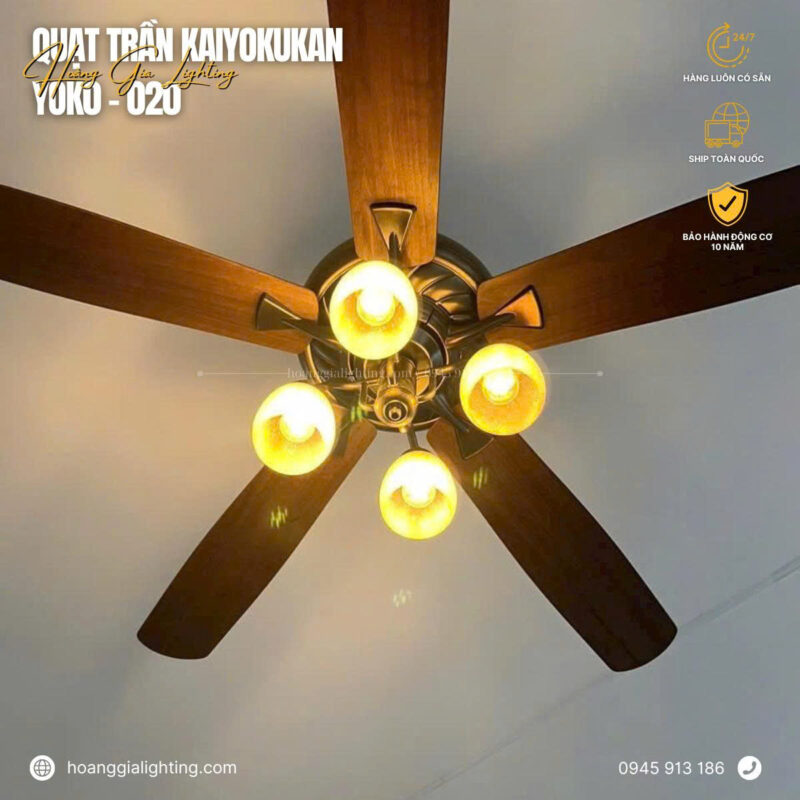đèn trang trí nội thất của mọi nhà Quạt trần KAIYOKUKAN YOKO-020